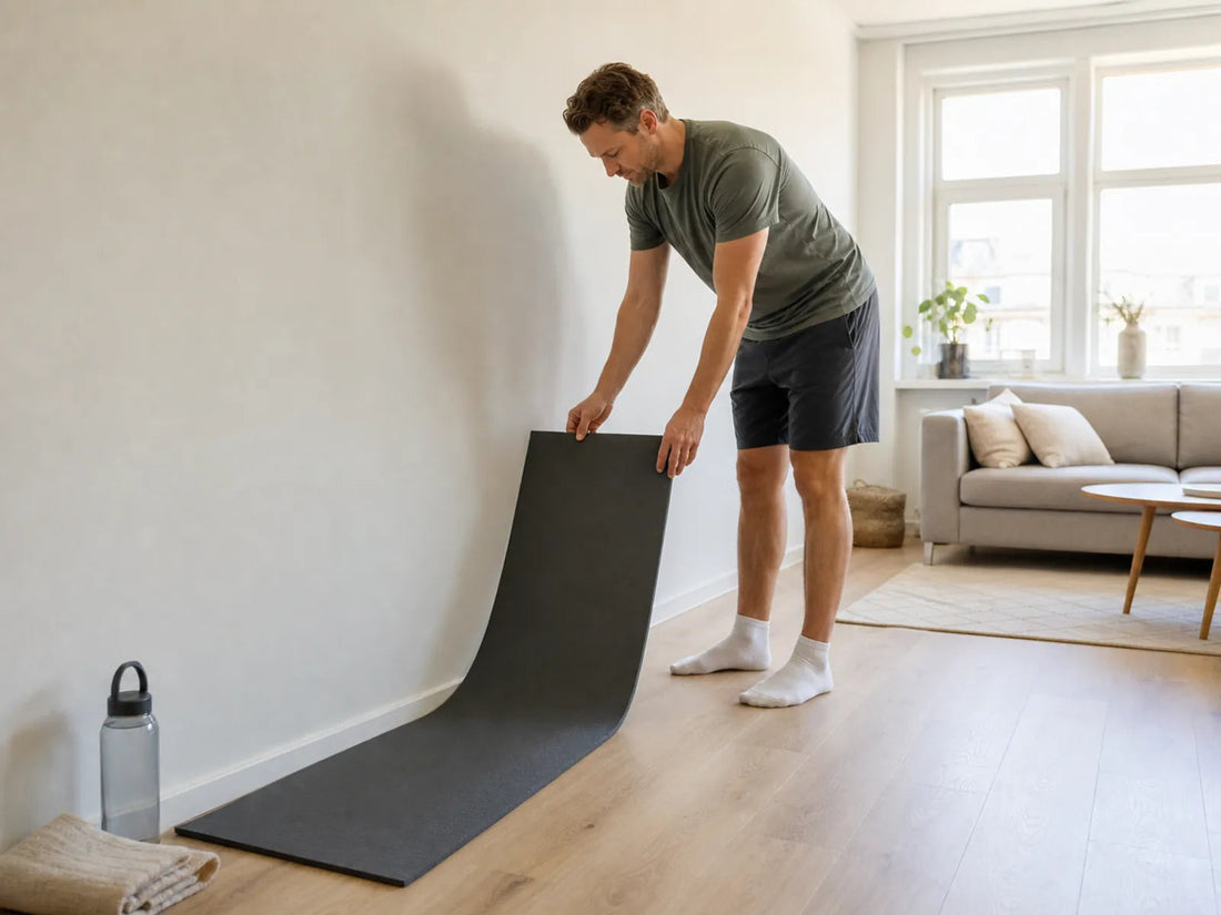 Nordic curl setup for a small space: measure and store